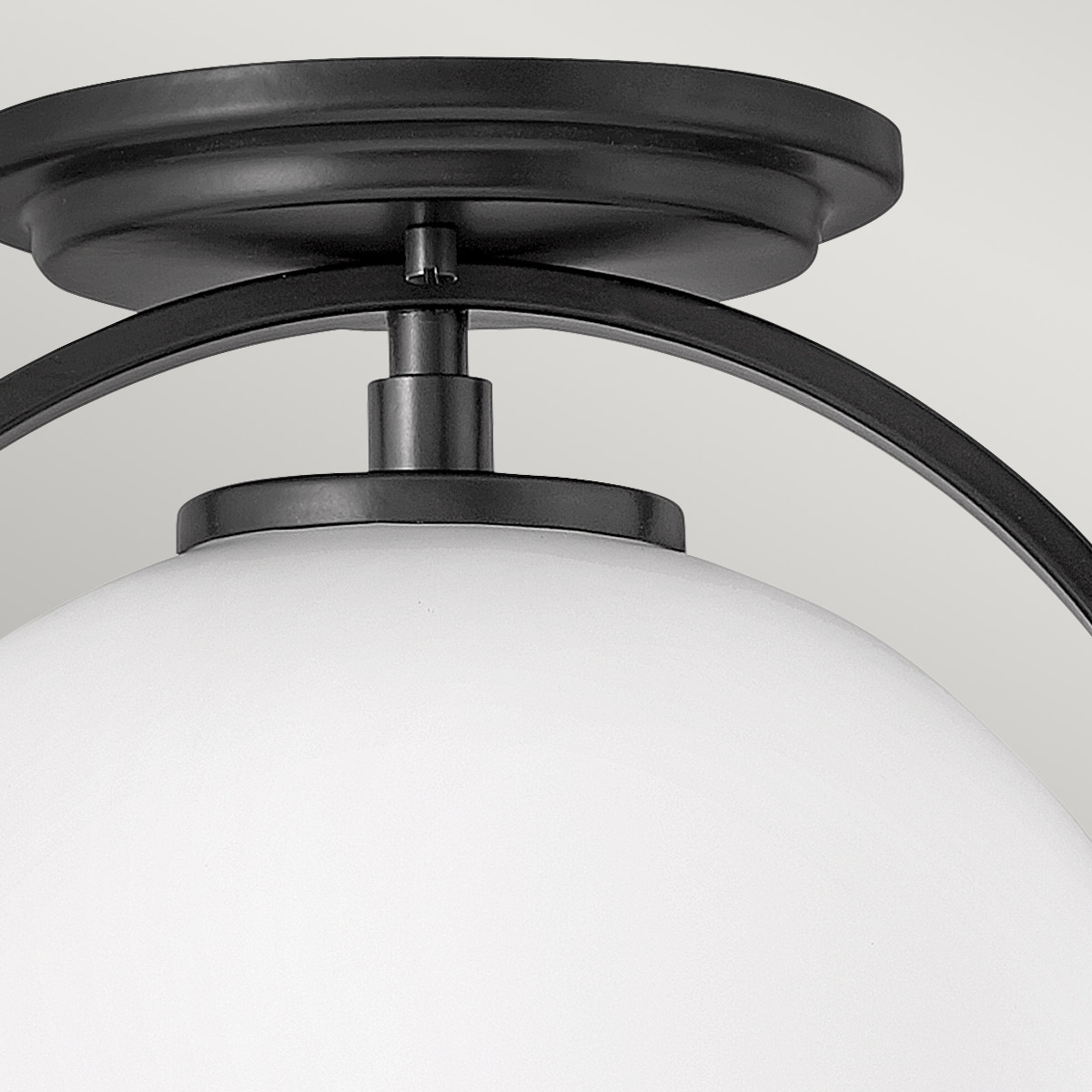 Ashdown Manor Retro Modern Ceiling Flush Black Ashdown Manor Retro Modern Ceiling Flush Black — detail view