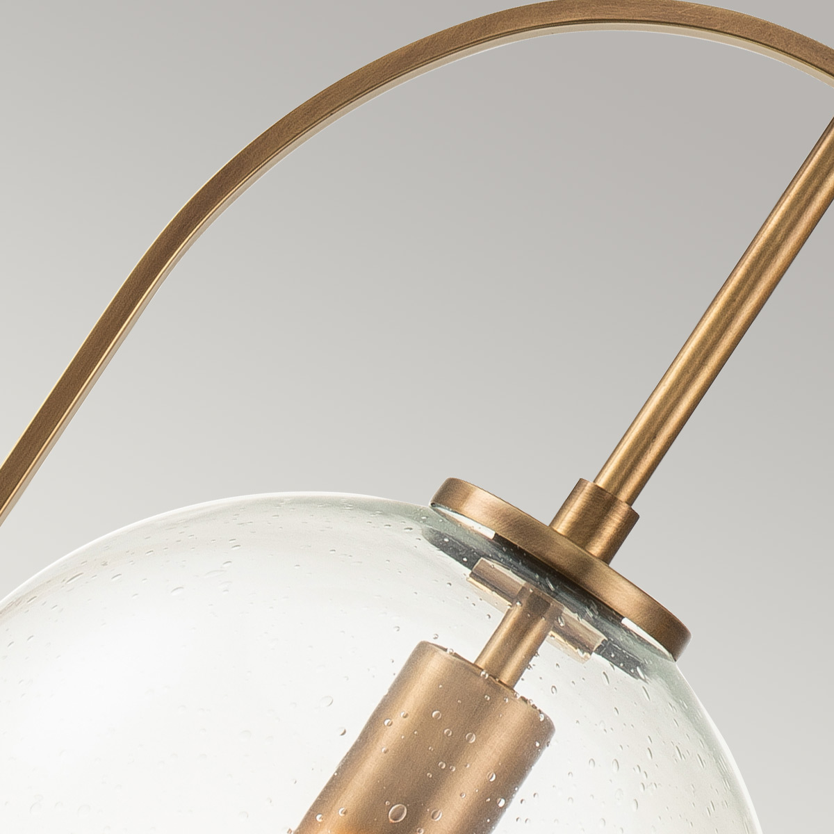 Ashdown Manor Retro Modern Glass Globe Pendant Heritage Brass Ashdown Manor Retro Modern Glass Globe Pendant Heritage Brass — detail view