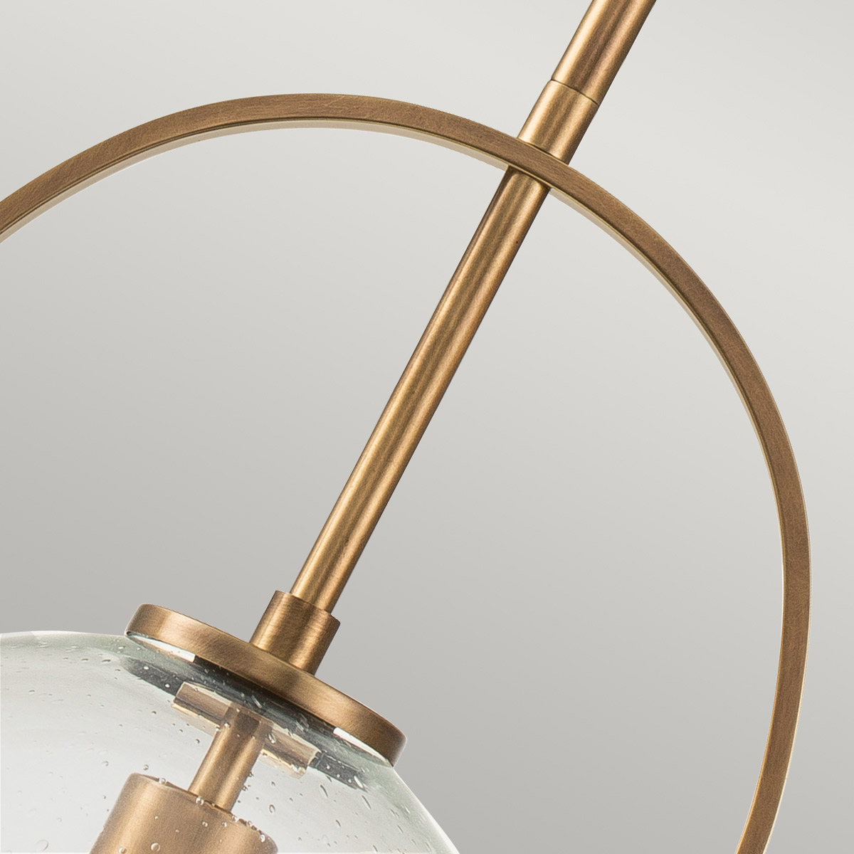 Ashdown Manor Retro Modern Glass Globe Pendant Heritage Brass Ashdown Manor Retro Modern Glass Globe Pendant Heritage Brass — detail view