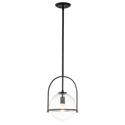 Ashdown Manor Retro Modern Globe Pendant Black