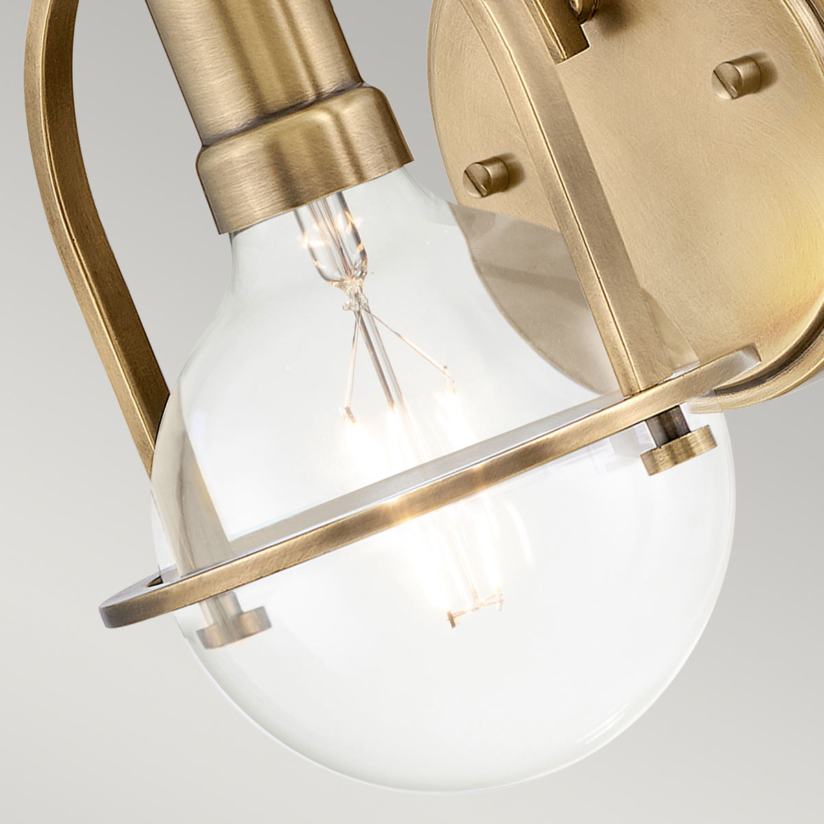 Ashdown Manor Retro Modern Wall Light Heritage Brass Ashdown Manor Retro Modern Wall Light Heritage Brass — detail view