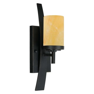 Ashfen Country Wall Light Bronze With Onyx Shade