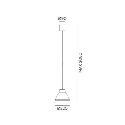 Ashgate Industrial Small Pendant Light Antique Iron