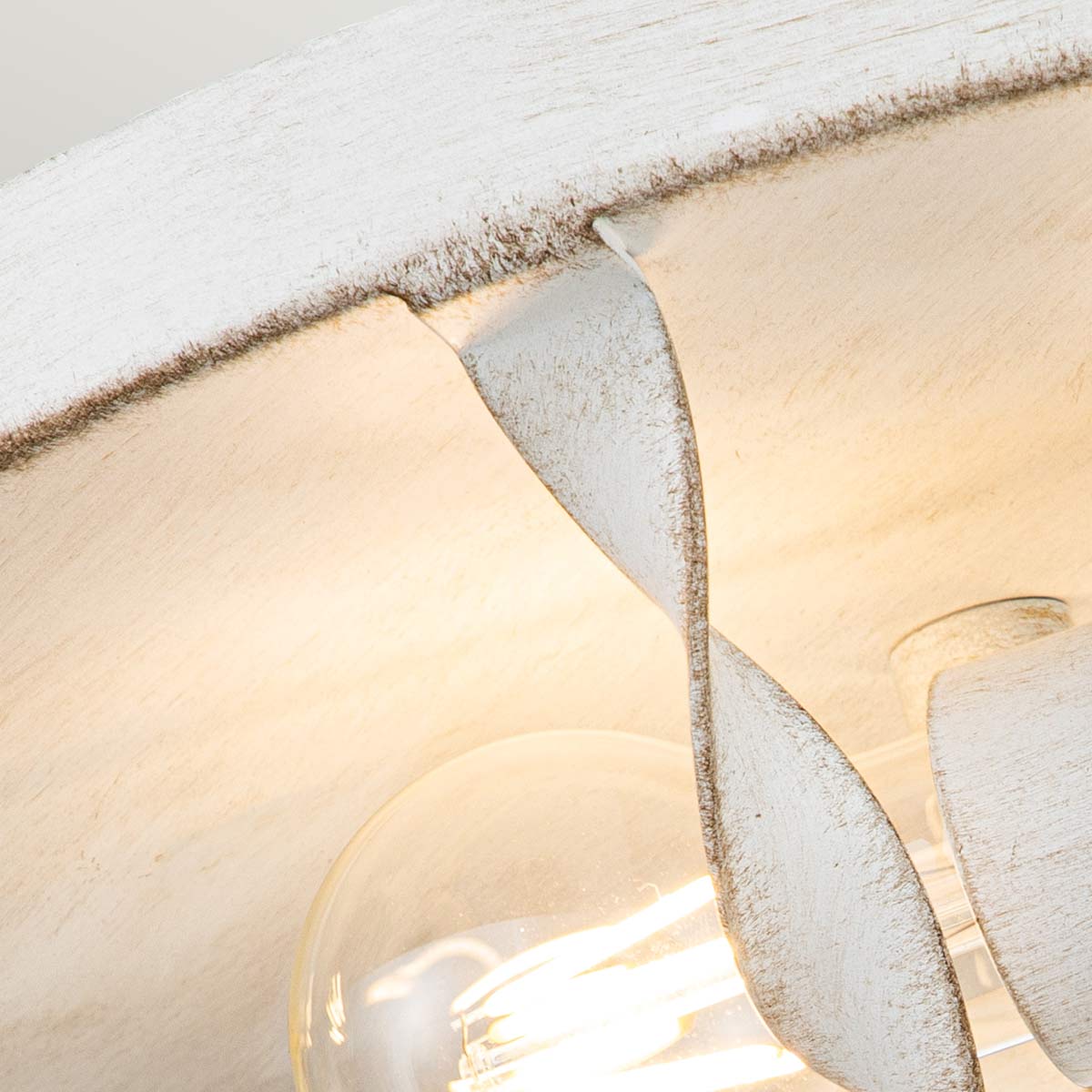 Ashgrove Estate French Provincial Ceiling Flush Antique White Ashgrove Estate French Provincial Ceiling Flush Antique White — detail view