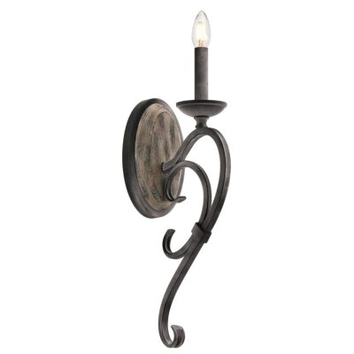 Ashgrove Hall French Provincial Wall Light Weathered Zinc