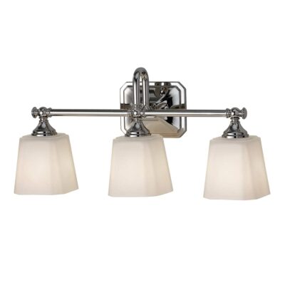 Ashgrove Hamptons 3 Light Wall Light Polished Chrome
