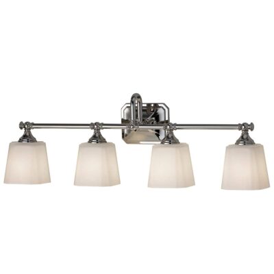 Ashgrove Hamptons 4 Light Bathroom Wall Light Polished Chrome