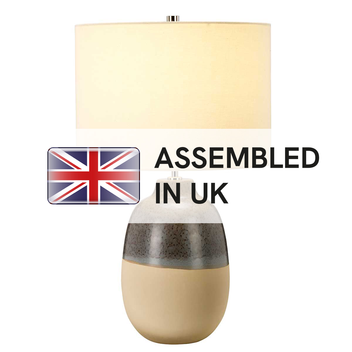Ashgrove Park Table Lamp Grey and Beige Reactive Glaze Ashgrove Park Table Lamp Grey and Beige Reactive Glaze