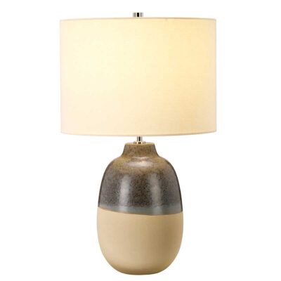 Ashgrove Park Table Lamp Grey and Beige Reactive Glaze