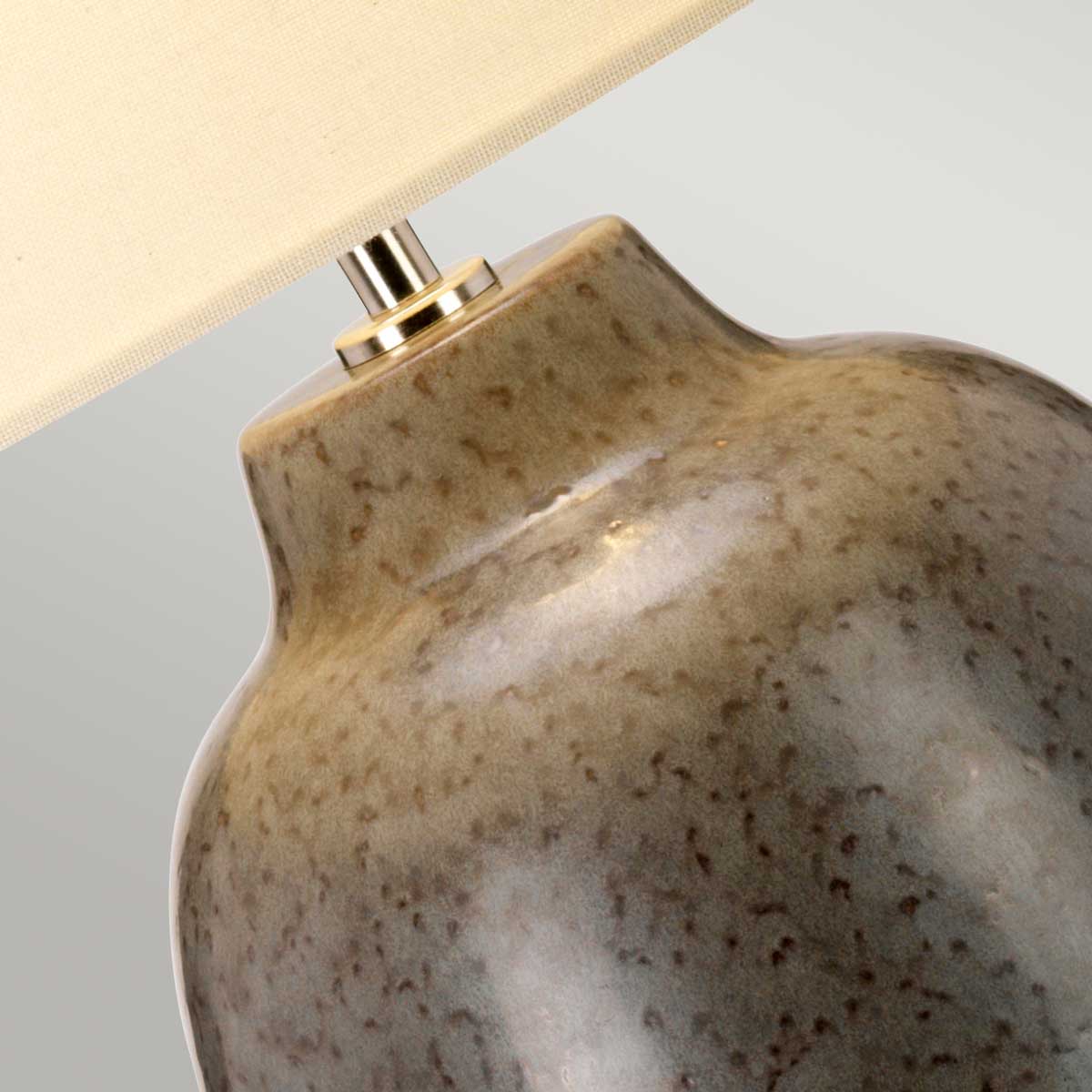 Ashgrove Park Table Lamp Grey and Beige Reactive Glaze Ashgrove Park Table Lamp Grey and Beige Reactive Glaze — detail view