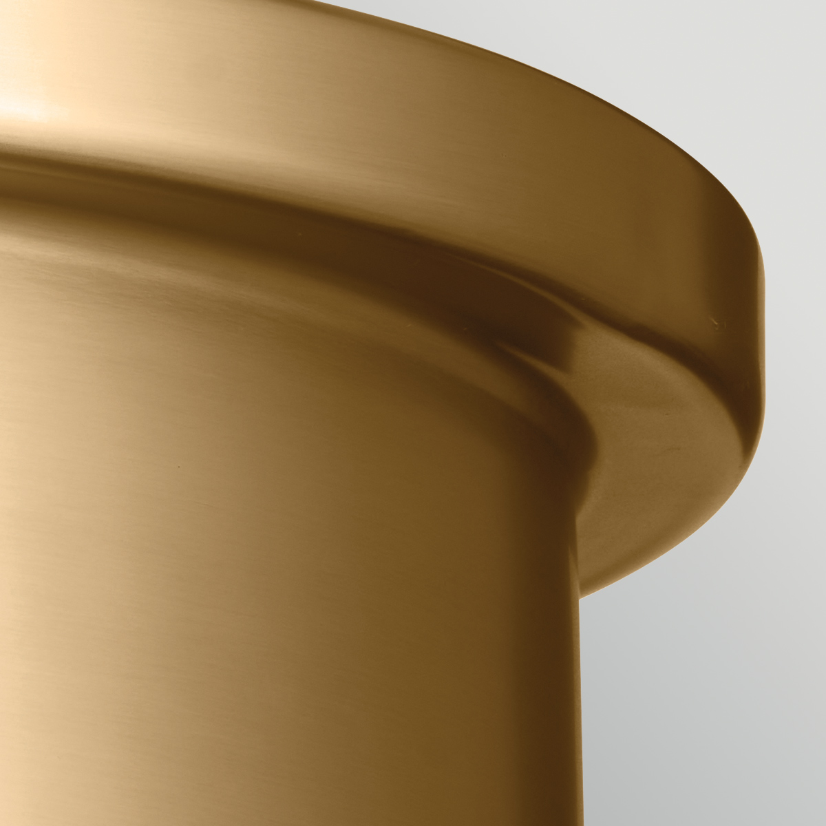 Ashvale Circle Large Drum Flush Ceiling Light Brushed Natural Brass Ashvale Circle Large Drum Flush Ceiling Light Brushed Natural Brass — detail view