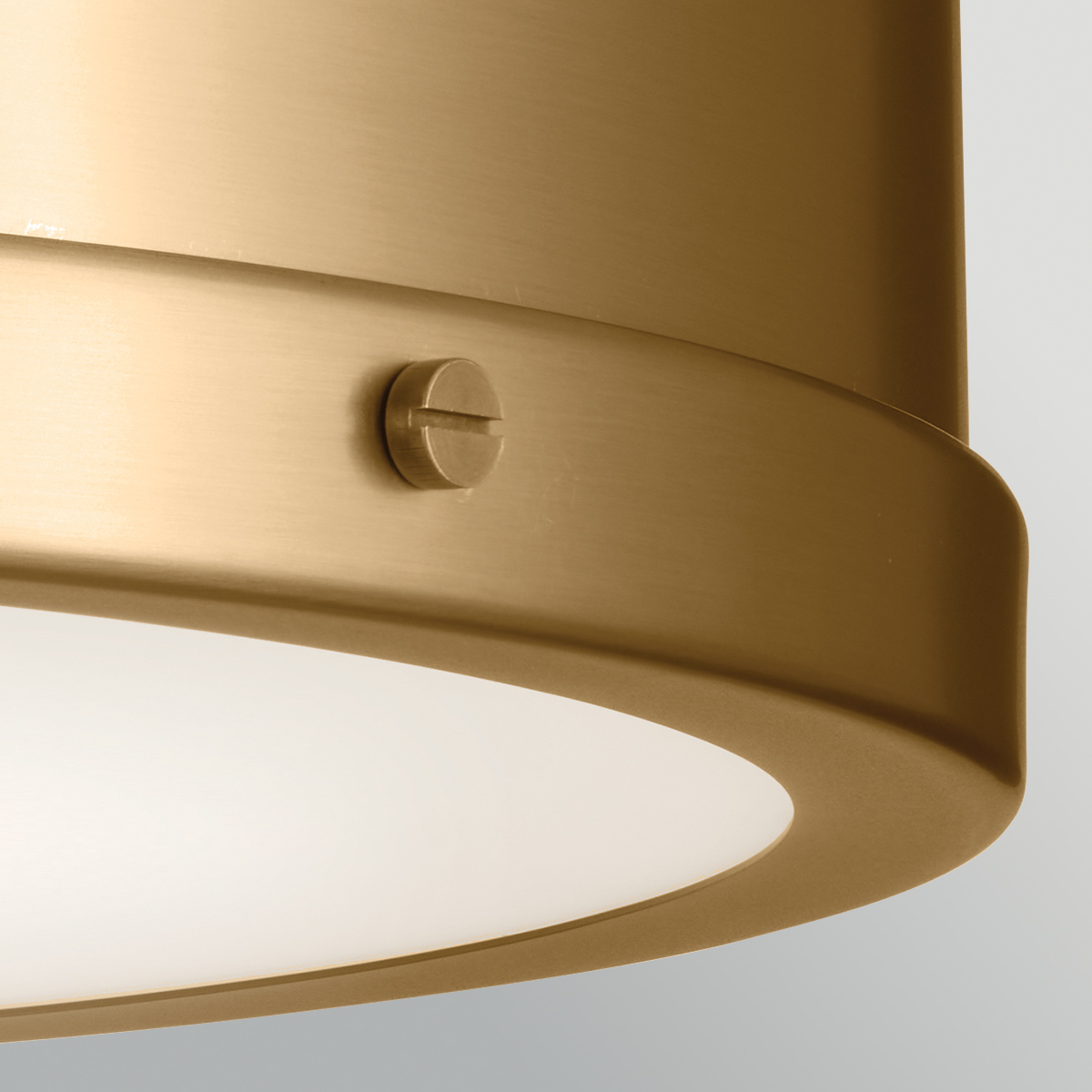 Ashvale Circle Large Drum Flush Ceiling Light Brushed Natural Brass Ashvale Circle Large Drum Flush Ceiling Light Brushed Natural Brass — detail view