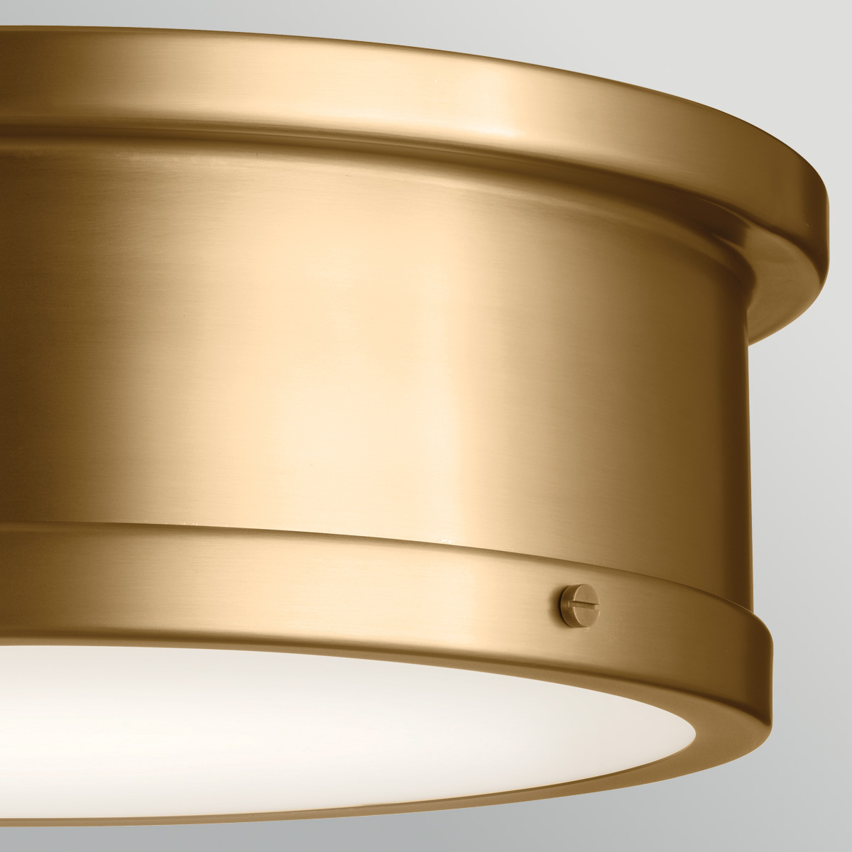 Ashvale Circle Large Drum Flush Ceiling Light Brushed Natural Brass Ashvale Circle Large Drum Flush Ceiling Light Brushed Natural Brass — detail view
