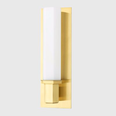 Ashvale Cross Contemporary Wall Light in Aged Brass