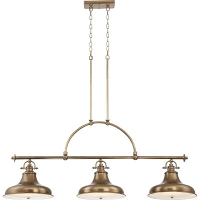 Ashwick Hamptons 3 Light Island Pendant Weathered Brass