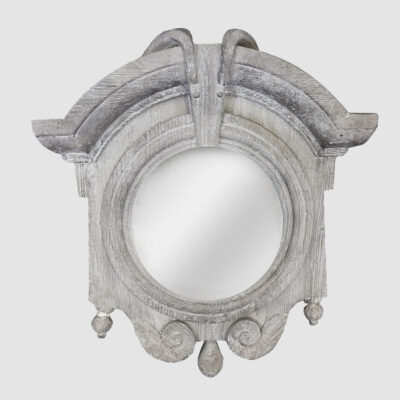 Ashworth Fields French Provincial Carved Mirror Weathered Grey