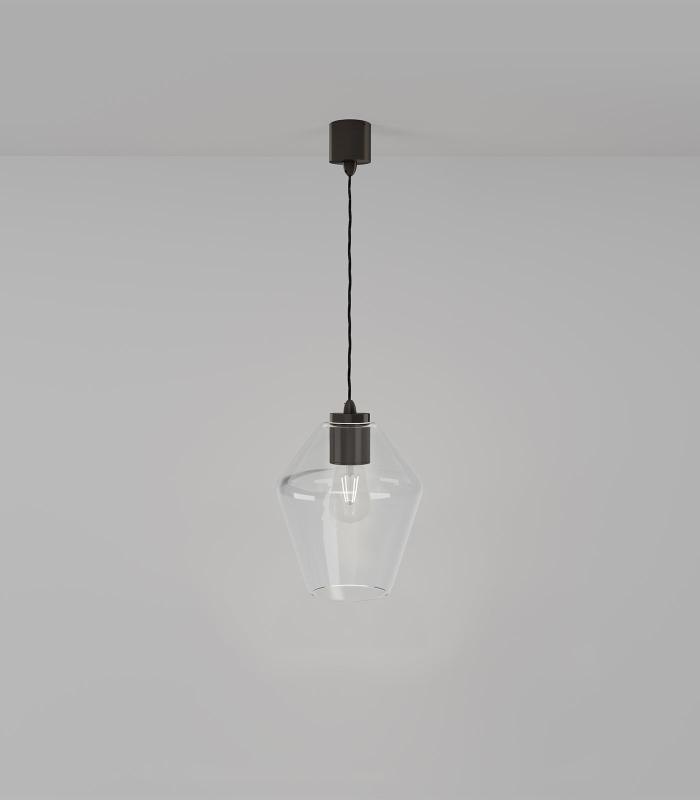 Ashworth Manor Contemporary Faceted Glass Pendant Light