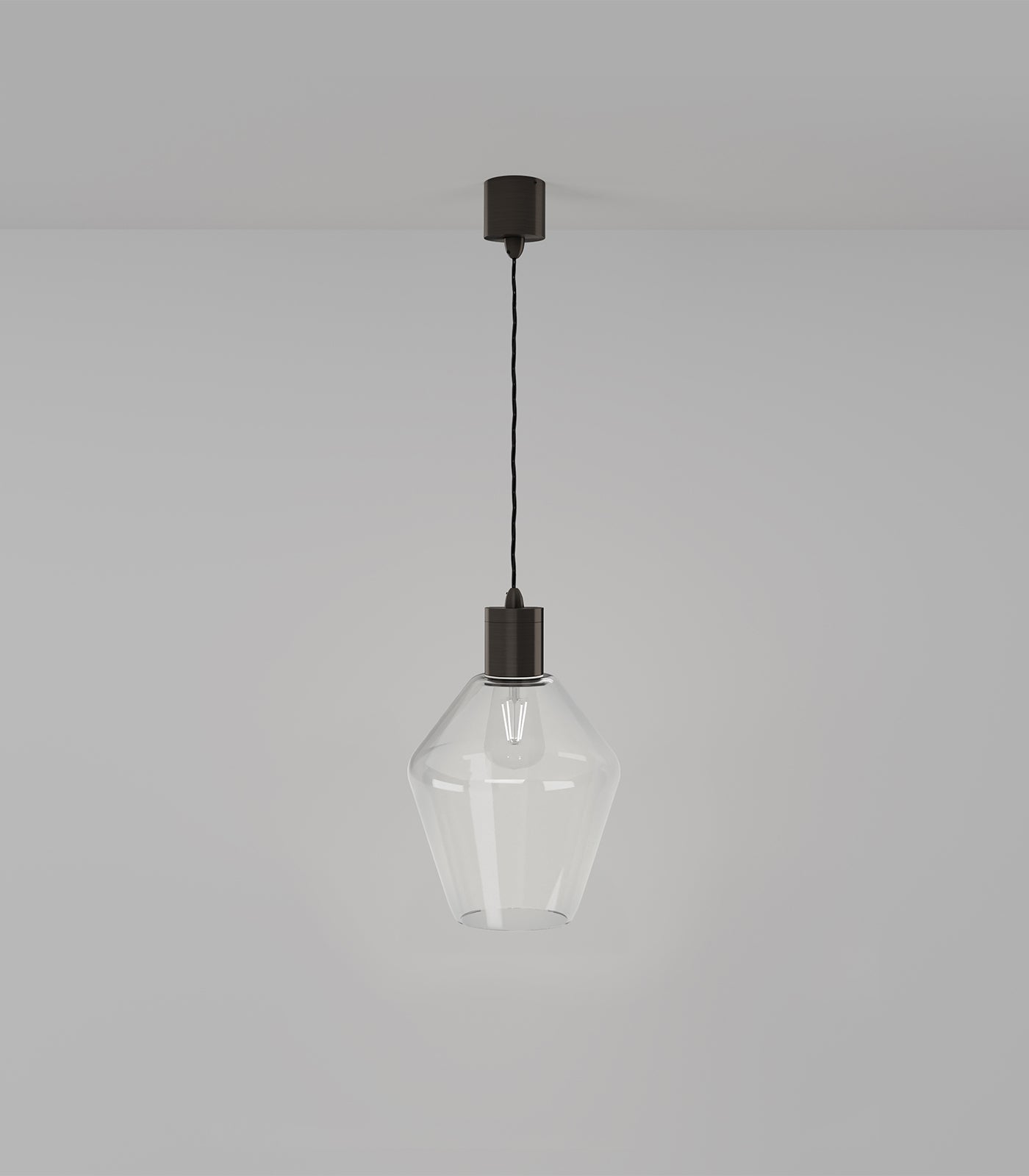 Ashworth Manor Contemporary Faceted Glass Pendant Light Ashworth Manor Contemporary Faceted Glass Pendant Light