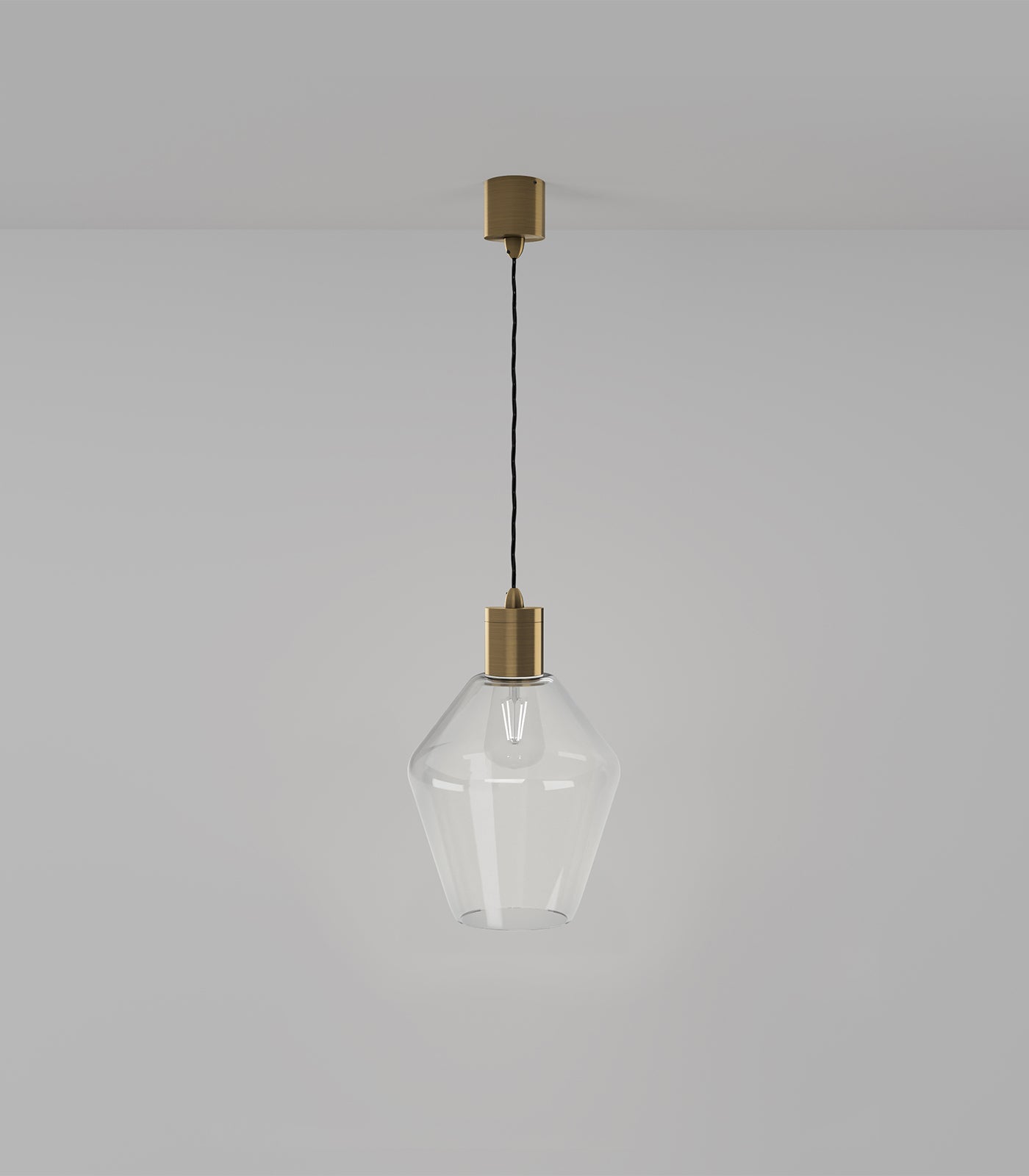 Ashworth Manor Contemporary Faceted Glass Pendant Light Ashworth Manor Contemporary Faceted Glass Pendant Light