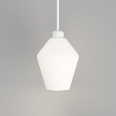 Ashworth Manor Contemporary Glass Pendant Light Textured White