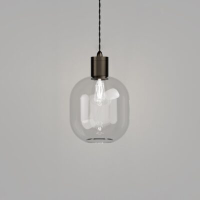 Ashworth Manor Contemporary Pendant Light Iron / Clear, Iron / Smoke, Iron / White, Old Brass / Clear, Old Brass / Smoke, Old Brass / White