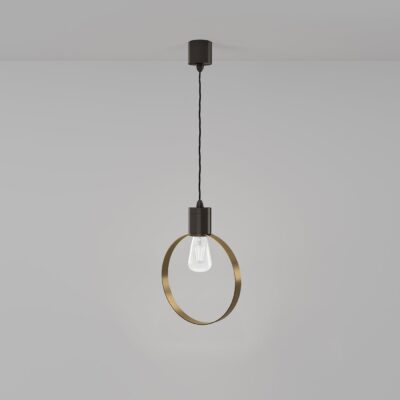 Ashworth Manor Contemporary Ring Pendant Light Iron Old Brass