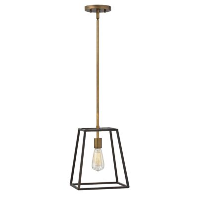 Ashworth Quay Industrial Cage Pendant Bronze And Brass