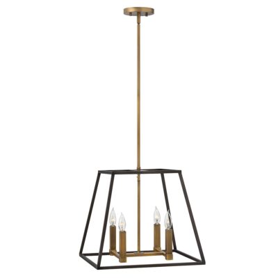 Ashworth Quay Tapered Cage Pendant in Bronze and Brass