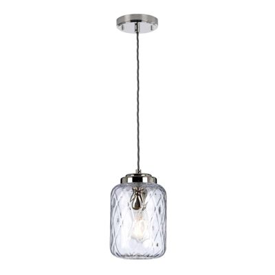 Auburnvale Hamptons Glass Jar Pendant Polished Nickel