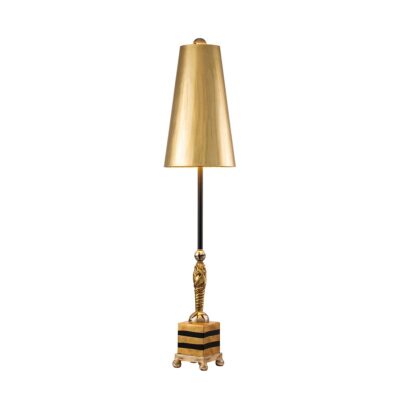 Aurelian Grand Table Lamp Gold and Black Striped Base