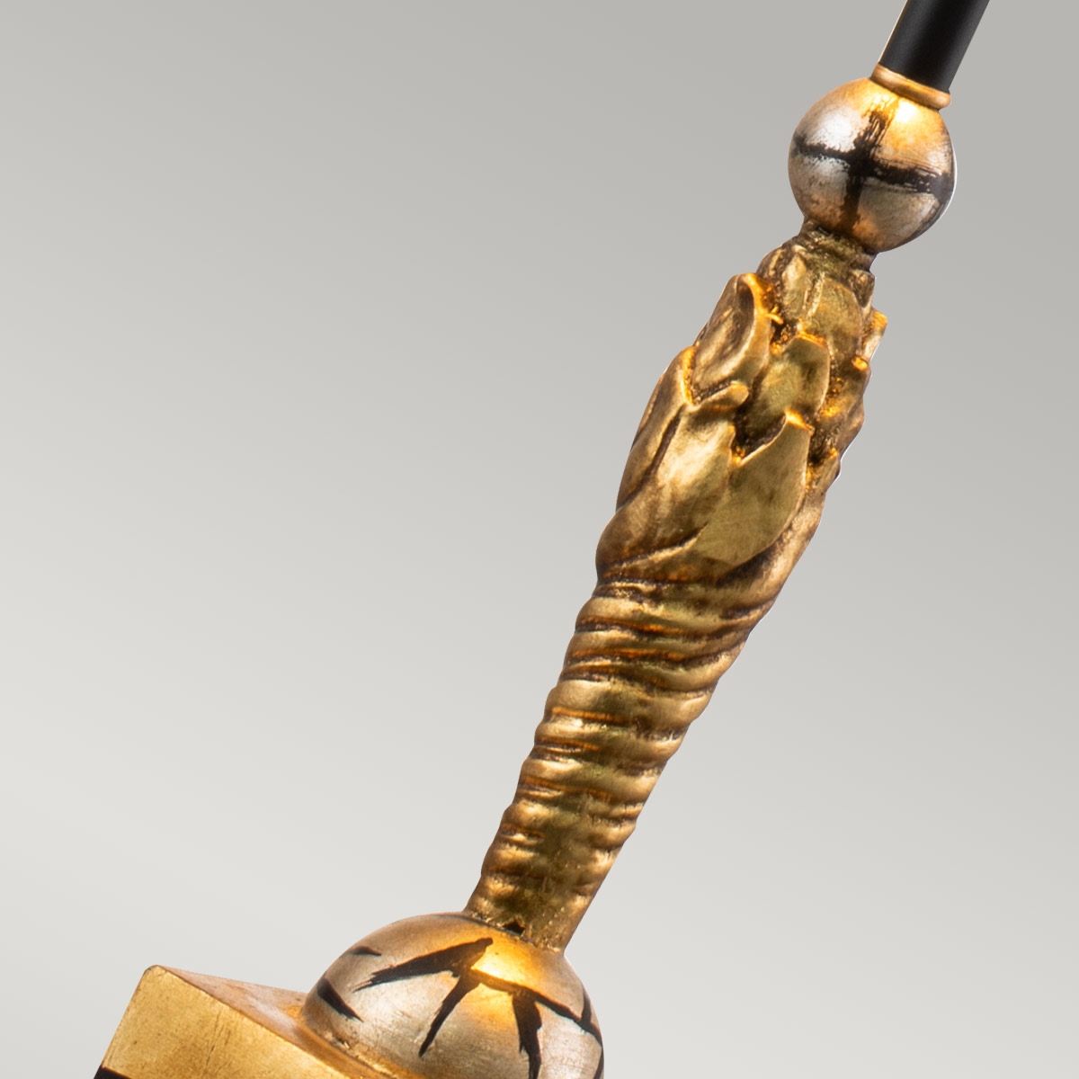 Aurelian Grand Table Lamp Gold and Black Striped Base Aurelian Grand Table Lamp Gold and Black Striped Base — detail view