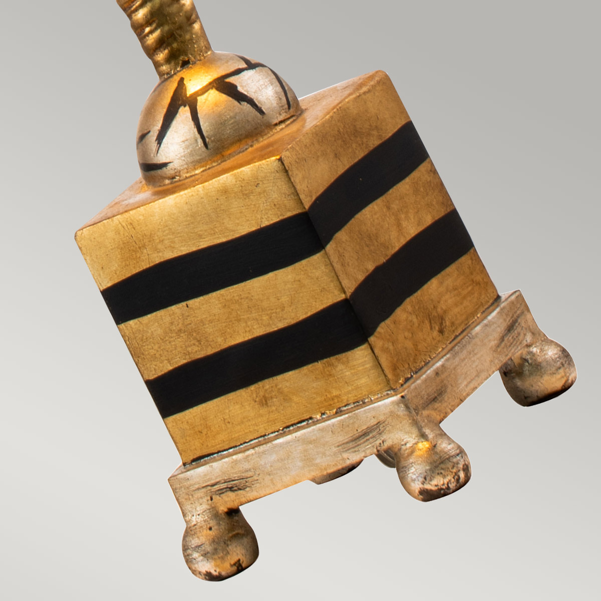 Aurelian Grand Table Lamp Gold and Black Striped Base Aurelian Grand Table Lamp Gold and Black Striped Base — detail view