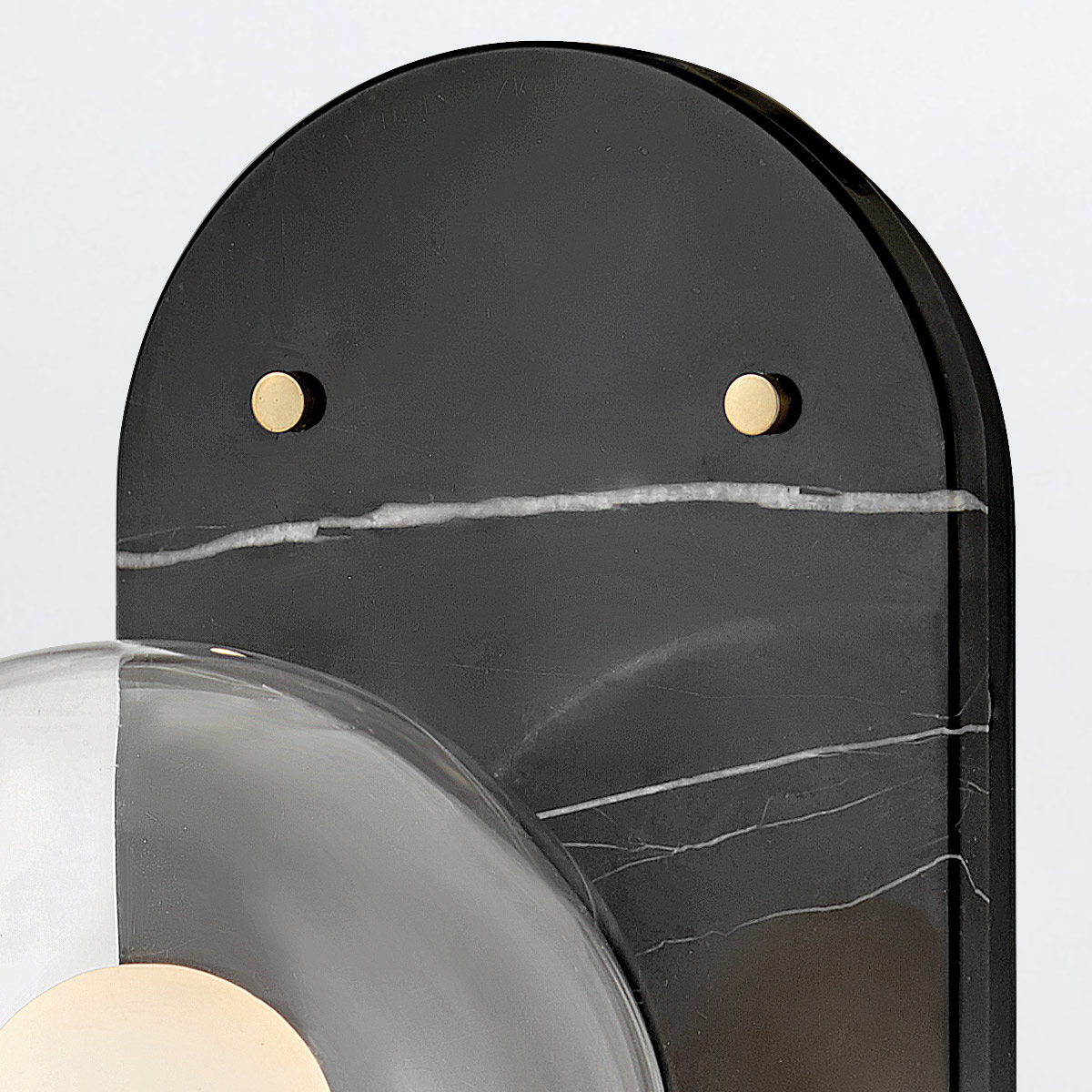 Aurellia Retro Wall Light Black With Heritage Brass Accents Aurellia Retro Wall Light Black With Heritage Brass Accents — detail view