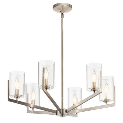 Averton Retro Modern Chandelier Classic Pewter
