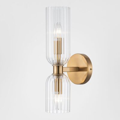 Avondale Hamptons Double Wall Light Antique Brass