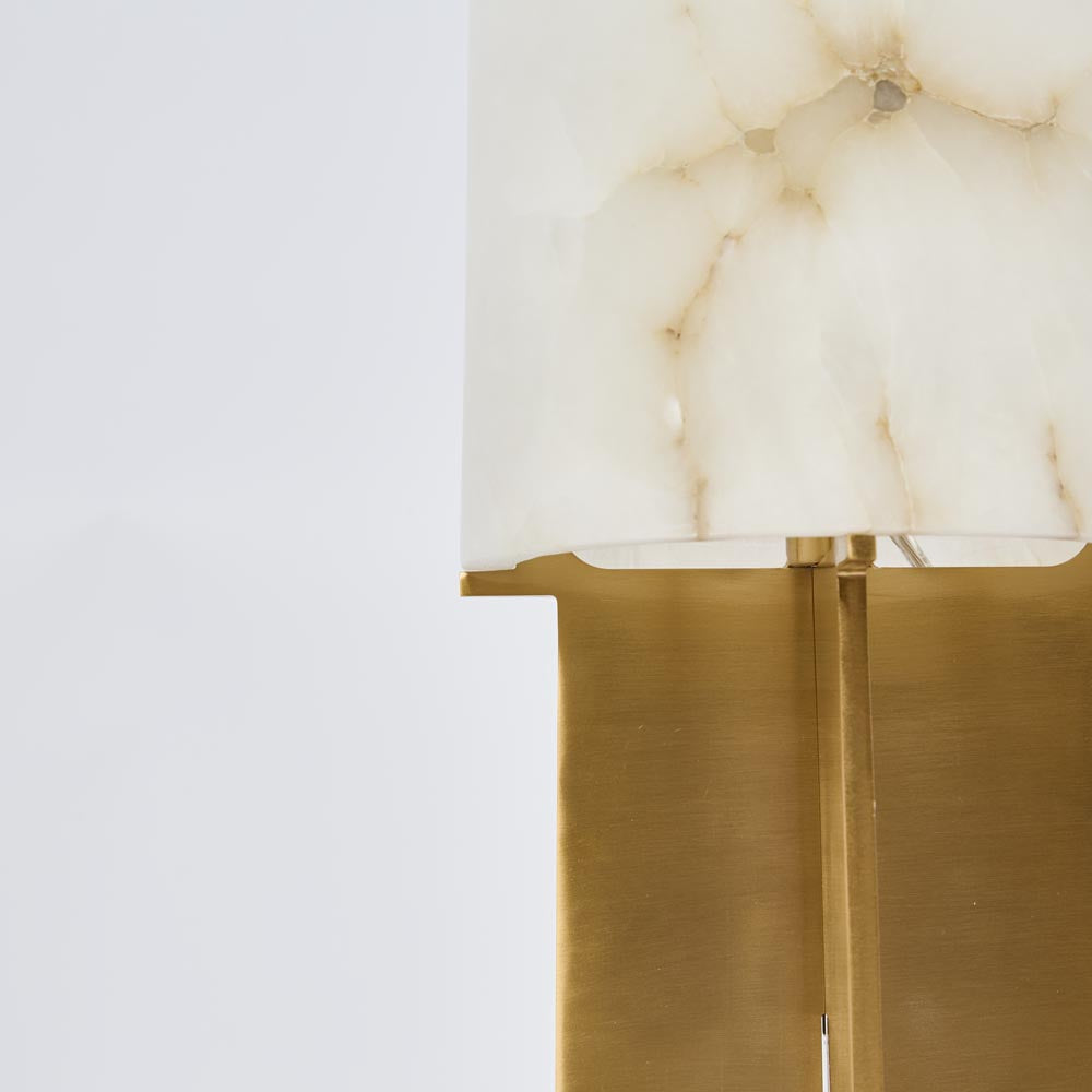 Balmoral French Provincial Table Lamp Alabaster and Brushed Brass Balmoral French Provincial Table Lamp Alabaster and Brushed Brass
