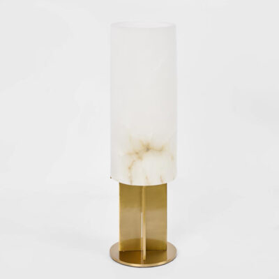 Balmoral French Provincial Table Lamp Alabaster and Brushed Brass