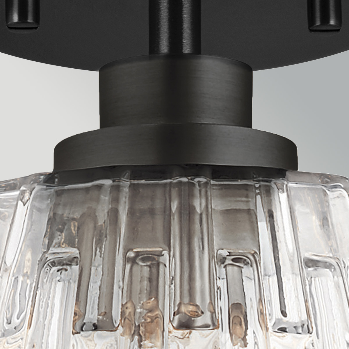 Balmore Court Faceted Glass Kitchen Pendant Black Balmore Court Faceted Glass Kitchen Pendant Black — detail view