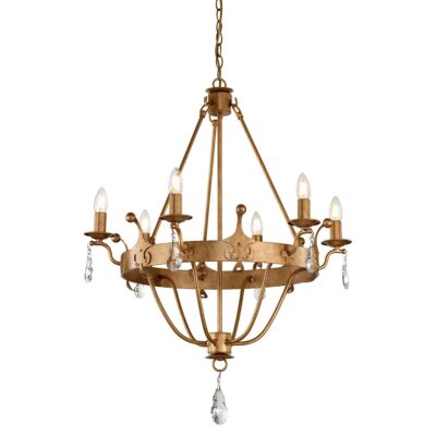 Balmore Court French Provincial Chandelier Gold Patina