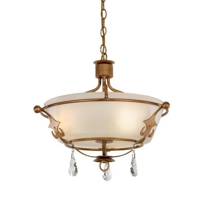 Balmore Court French Provincial Semi-Flush Ceiling Light Gold Patina