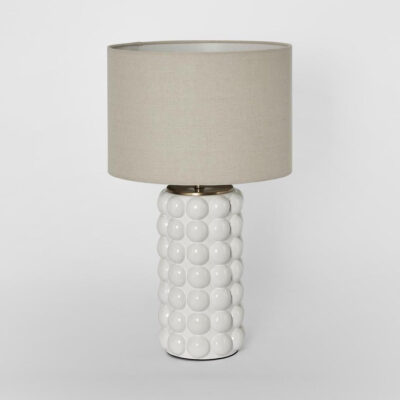 Bannockburn Hamptons Scalloped Ceramic Table Lamp White