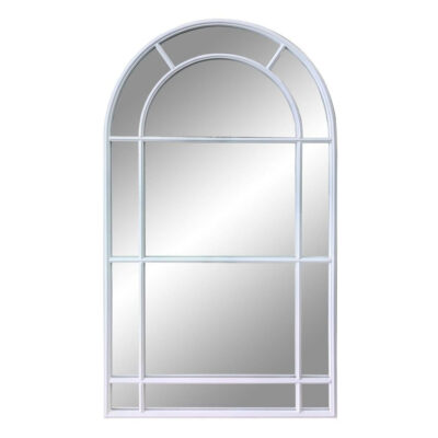 Bardsley French Provincial Arched Window Pane Mirror White