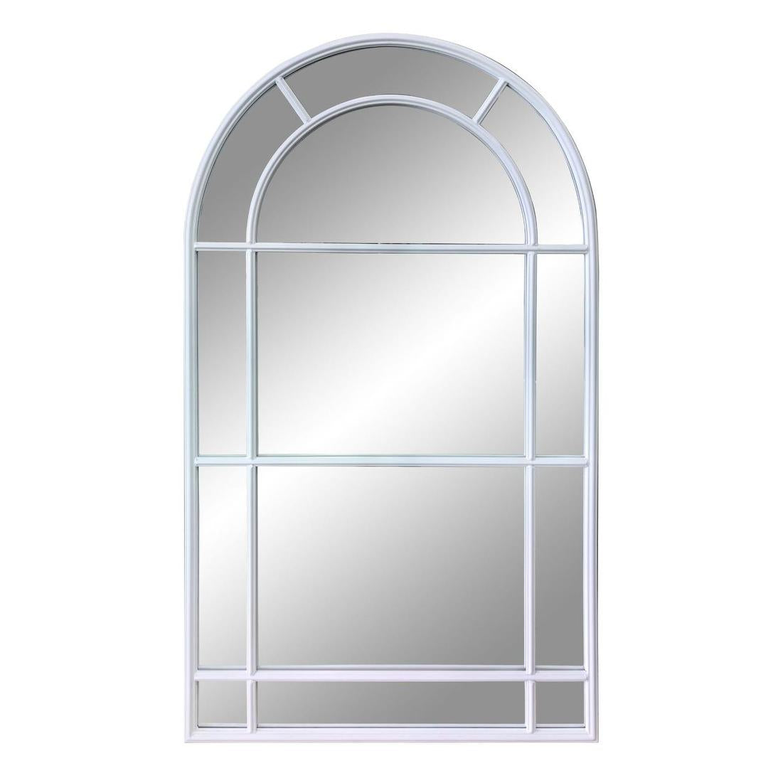 Bardsley French Provincial Arched Window Pane Mirror White