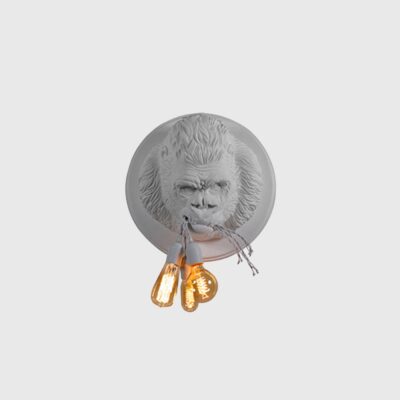 Barnstaple Sculptural Gorilla Wall Light Matte White