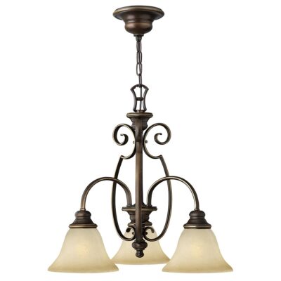 Barrowmere French Provincial 3 Light Chandelier Antique Bronze