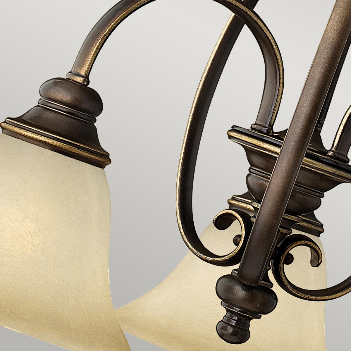 Barrowmere French Provincial 3 Light Chandelier Antique Bronze Barrowmere French Provincial 3 Light Chandelier Antique Bronze — detail view