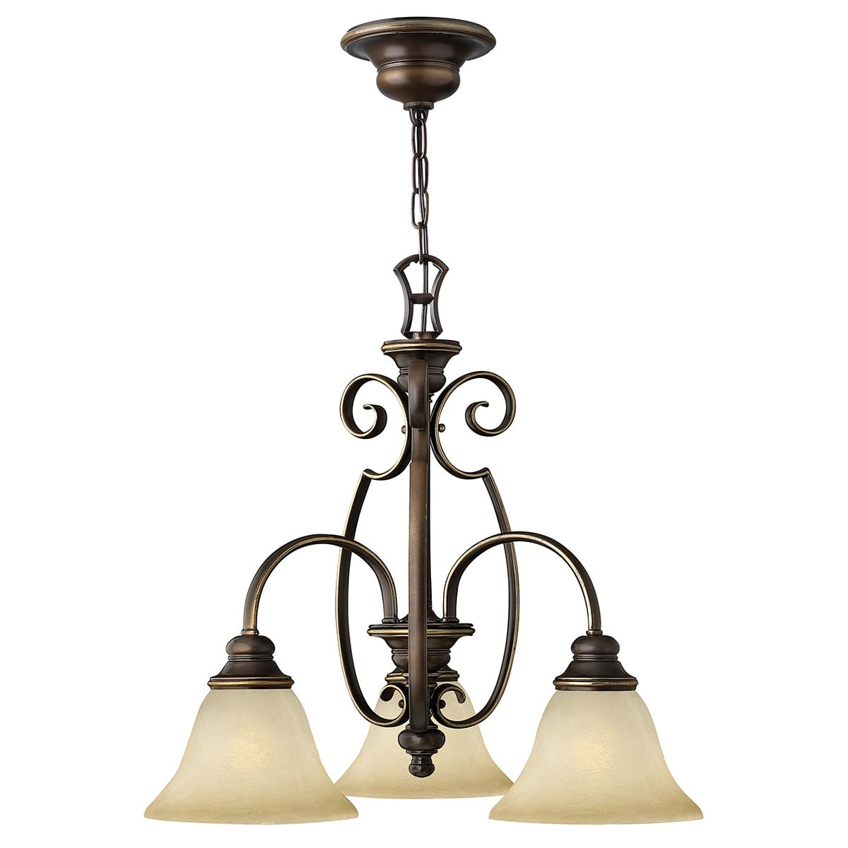 Barrowmere French Provincial 3 Light Chandelier Antique Bronze
