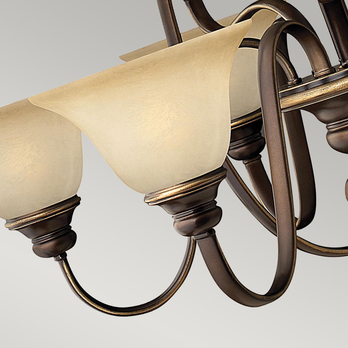 Barrowmere French Provincial 9 Light Chandelier Antique Bronze Barrowmere French Provincial 9 Light Chandelier Antique Bronze — detail view