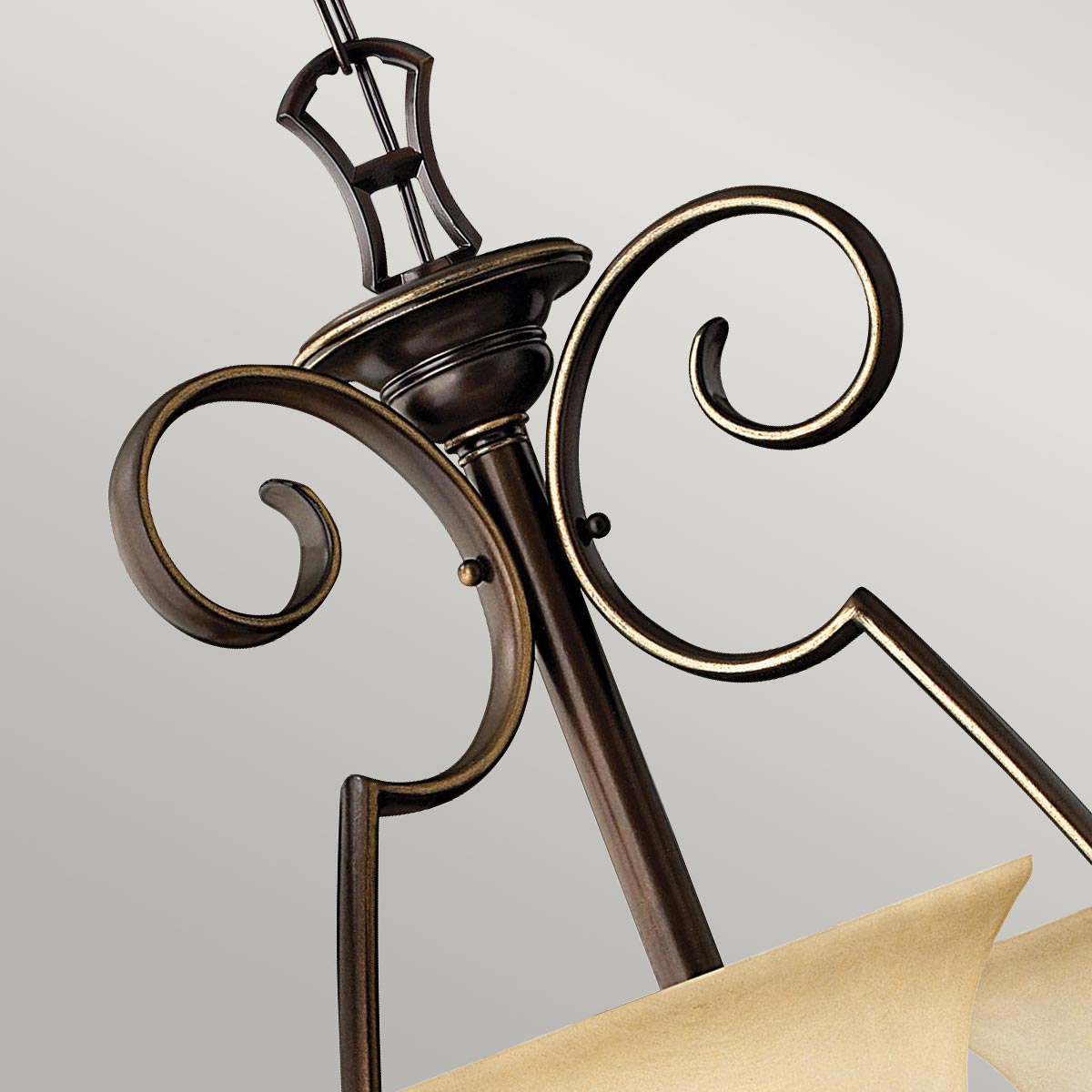 Barrowmere French Provincial 9 Light Chandelier Antique Bronze Barrowmere French Provincial 9 Light Chandelier Antique Bronze — detail view