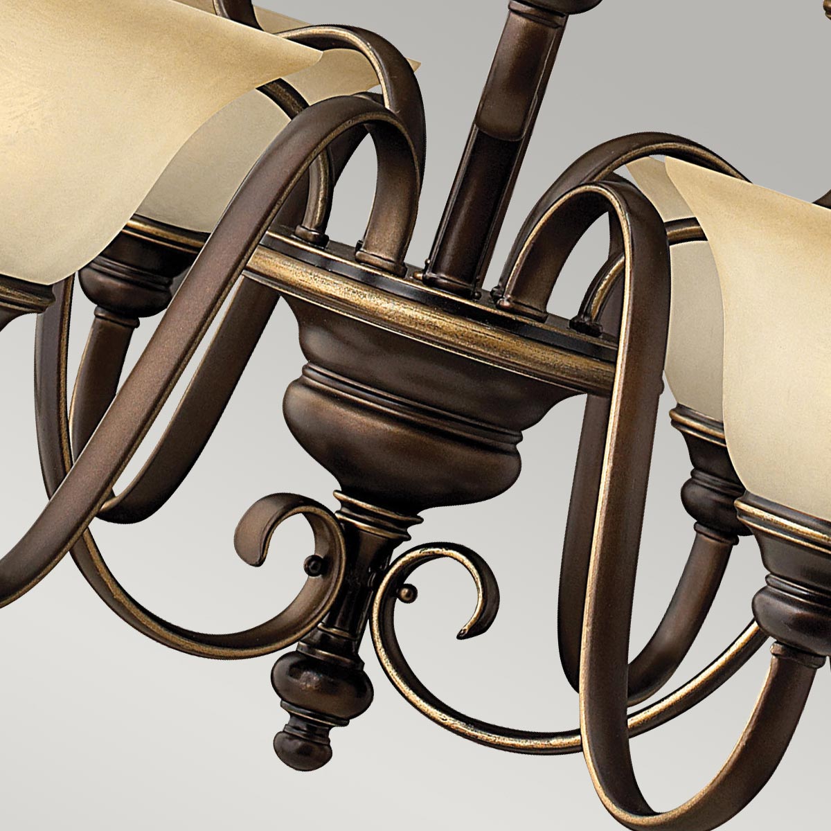 Barrowmere French Provincial 9 Light Chandelier Antique Bronze Barrowmere French Provincial 9 Light Chandelier Antique Bronze — detail view